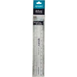Apsara Deluxe 15cm Transparent Scale – Durable Plastic Ruler with Accurate mm Markings (10 pcs)