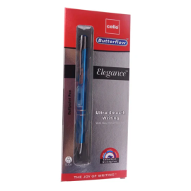 Cello Butterflow Elegance Ball Pen (Blue Ink, 0.7 mm Tip, Premium Metallic Body)