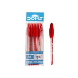 DOMS INXIFY 0.6 mm Red Ball Pens (5 Pcs)