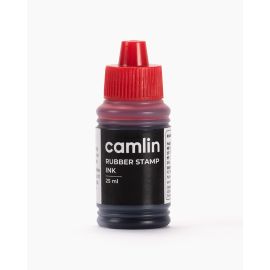  Camlin Rubber Stamp Ink - 25 ml Red - Glycerin-Based for Clear Impressions