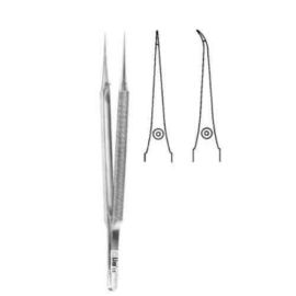 6 inches Micro Suture Tying Forceps, Straight/Curved, 0.3 mm Diamond Dust-Coated Tips