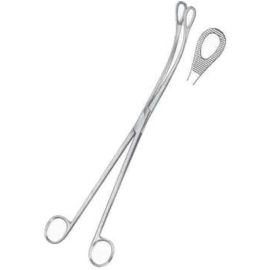 Riser - Kelly Placenta Forceps 12" – Stainless Steel Surgical Instrument for Obstetric and Gynecological Procedures