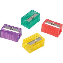 DOMS Pencil Sharpener Jar - Pack of 100 with 20 Free Erasers (4 Pcs)