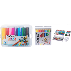 DOMS 24-Color Water-Soluble Colored Pencil Set (100 Pcs)