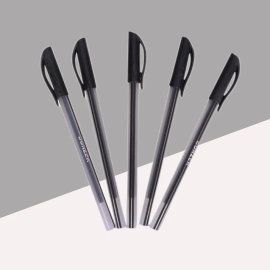 DOMS Kika R8 Black Ball Pen (5 Pcs)