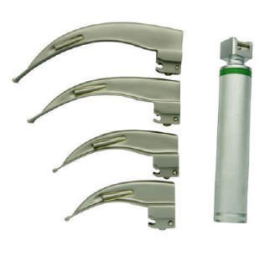 Adult 4-Blade Macintosh Laryngoscope Set with LED Illumination