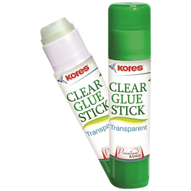 Kores Clear Glue Stick 8g - Non-Toxic, Solvent-Free Adhesive for Paper and Crafts