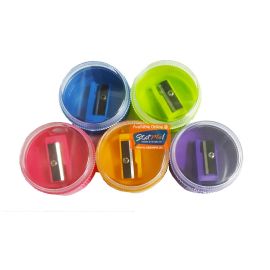Apsara Tidy Top Pencil Sharpener – Integrated Shavings Container, Transparent Lid, Ergonomic Design (5 pcs)
