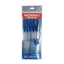 Nataraj Super X Ball Pen – Smooth Writing, Non-Fading Ink, Fine Tip (5 pcs)