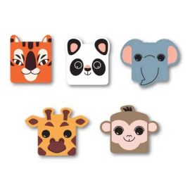 Nataraj Wild-E's Animal-Shaped Non-Toxic Erasers – Assorted Colors, Pack of 5