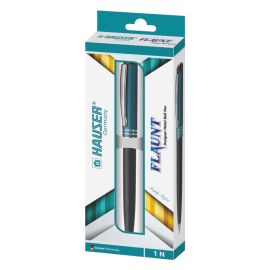 Hauser Flaunt Metal Ball Pen with Twist Mechanism and Ergonomic Grip, Blue Ink, Pack of 5