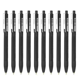 Hauser Iconiq Gel Pen – 0.7 mm Medium Tip, Retractable, Assorted Ink Colors, Pack of 30 with Stand