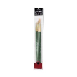 Fevicryl Fine Art Round Brush Set of 4 – Synthetic Taklon Brushes for Precision Art.