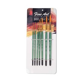 Fevicryl Fine Art Round Brush Set of 7- Synthetic Taklon Brushes for Precision Art.