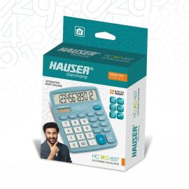 Hauser HC XO-837 Desktop Electronic Calculator – 12-Digit Display, Dual Power, 112-Step Check & Correct