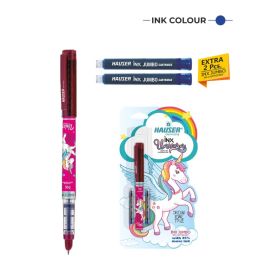 Hauser Inx Liquid Ink Fountain Pen with 2XL Ink Cartridges - Smooth Writing Experience