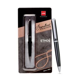 Cello Signature Ethos 0.7 mm Blue Ink Ball Pen – Premium Metal Body with Twist Mechanism