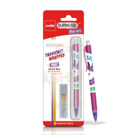 Cello Supreme Fashion Mechanical Pencil – 0.7 mm Lead with Ergonomic Grip and Stylish Design.(3 pcs)