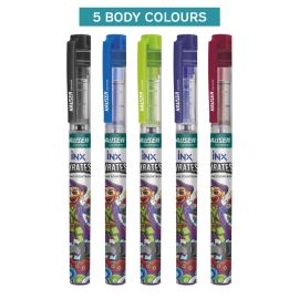 Hauser Inx Pirates Liquid Ink Fountain Pen - Single Unit (Blue Ink, Cushioned Nib, Pirate-Themed Design)