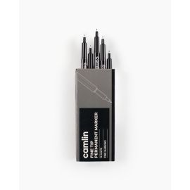 Camlin Permanent CD/DVD Marker Pen - Black, Fine Tip, Water & UV Resistant (2 pcs)