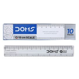Doms Q Series 15cm Transparent Scale - Pack of 10