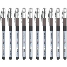 Nataraj iTip Gel Pen - Fine 0.6mm Tip, Comfortable Grip, Quick-Drying Waterproof Blue Ink (Pack of 10)