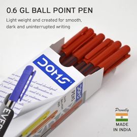 DOMS INXIFY Softy 0.6 mm Red Ball Pens (10 Pcs)