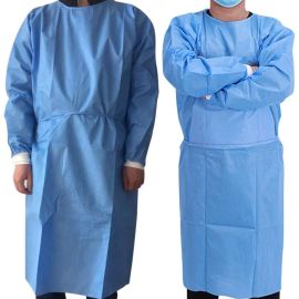 B +ve - Impervious OT Gown with Poly-Cotton Overlap (10 pcs)