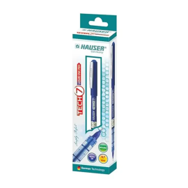 Hauser Tech-7 Gel Pen with 0.7 mm Fine Tip and Ergonomic Grip, Blue Ink, Pack of 6
