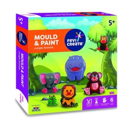 Pidilite Fevicreate 'Mould & Paint Jungle Animals' Kit – Creative DIY Craft Set for Kids