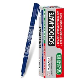 ADD Gel School Mate Point Tip Pen Blue (5 pcs)