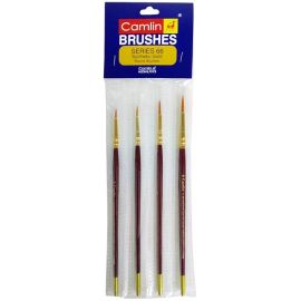 Camlin Series 66 Synthetic Gold Round Brush - Size 4