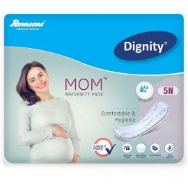 Dignity Mom Maternity Pads - Super Absorbent, Hypoallergenic, Pack of 5