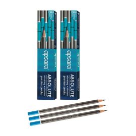 Apsara Absolute Extra Dark HB Pencils – Pack of 10 with Free Sharpener and Eraser
