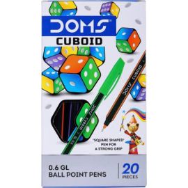 Doms Cuboid DF Pen - Black Ink (Pack of 20)