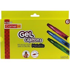 Camel Neon Gel Crayons - Pack of 6 Vibrant Shades