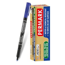 ADD Gel Permark Fiber Tip Pen Blue (2 pcs)