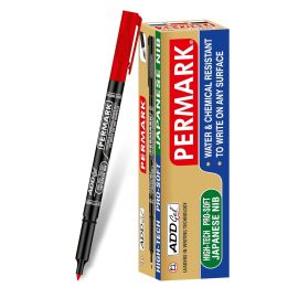 ADD Gel Permark Fiber Tip Pen Red (2 pcs)