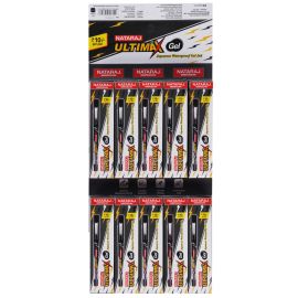 Nataraj Ultimax Gel Pen - Japanese Waterproof Ink, Comfortable Rubber Grip, Quick-Drying, Smudge Resistant, Smooth Writing (5 pcs.)