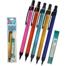 Camlin Klick 0.7mm Mechanical Pencil with Built-in Eraser and Ergonomic Grip (5 pcs)