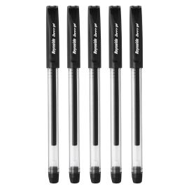 Reynolds Gel Pen Jiffy Black (Pack of 5)