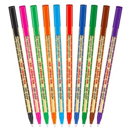 ADD Gel Nu-Point Dx Colourful Writting Ultra Soft Nibs From Japan Pack Of 10 Pens|Multicolor