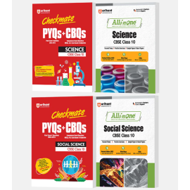 Arihant - All in one and Checkmate CBQ Science and Social Science class 10th| Past Exams Questions & Competency Based Questions book for Class 10th