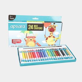 Apsara Wax Crayons – 24 Vibrant Non-Toxic Shades for Art and Coloring