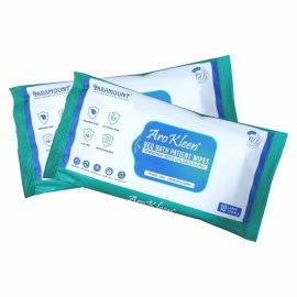 Aro Kleen Premium Bed Bath Patient Wipes - Aloe Vera Enriched, Large Size, Pack of 10