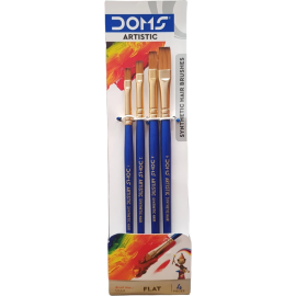 Doms Premium Synthetic Round Brush Set - Pack of 4