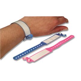 B +ve- Adjustable Patient ID Bands – Adult and Child Sizes, Medical-Grade Material (25 Pcs)
