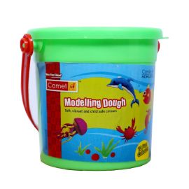 Camlin Play Dough Bucket – 12 Vibrant Shades (13g Each) with Roller, Cutter, and Moulds