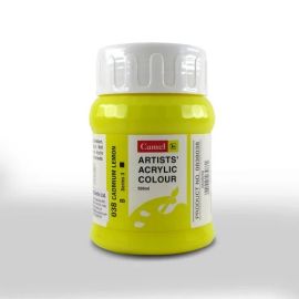 Camel Artist Acrylic Colour - Cadmium Lemon 500ml - Professional Grade Acrylic Paint
