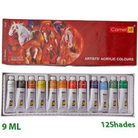 Camel Artist Acrylic Colour Set – 12 Assorted 9ml Tubes